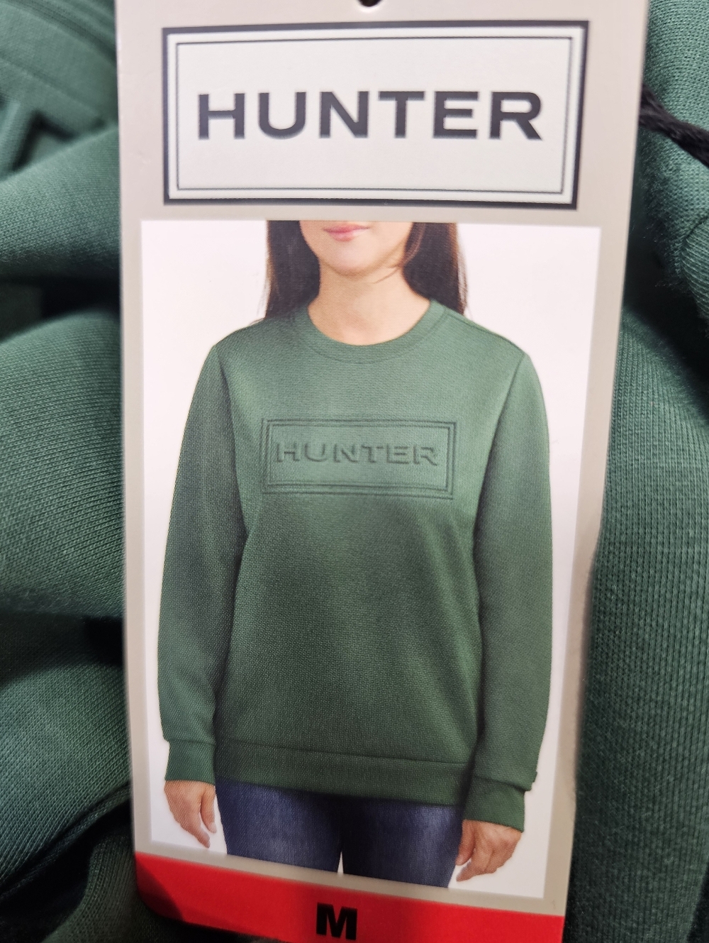 Hunter Green Pullover Sweatshirt with Embossed Logo